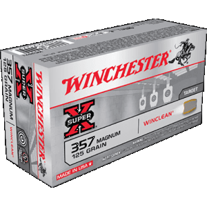 Winchester Super X 357 Magnum 125 Grain Winclean Brass Enclosed Base WC3571 (Box)