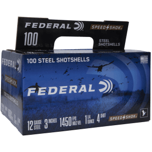 Federal Speed-Shok 12 Gauge 3 1 1/4 oz 4 Shot Steel (Box)