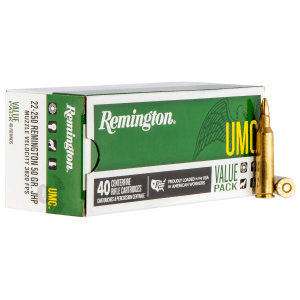Remington Umc 22-250 Rem 50 Grain Jacket Hollow Point (Box)