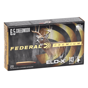 Federal Premium 6.5 Creedmoor 143 Grain Extremely Low Drag-eXpanding (Box)