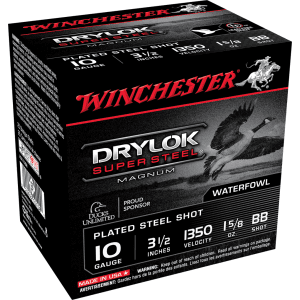 Winchester Drylok Super Steel 10 Gauge 3.50 1 5/8 oz BB Shot XSC10BB (Box)