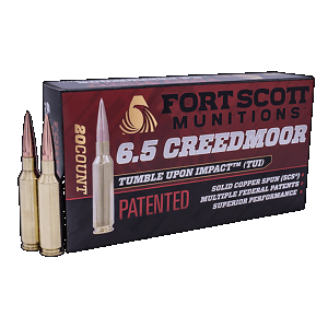 Fort Scott Munitions Tumble Upon Impact 6.5 Creedmoor 130 Grain Solid Copper Spun (Box)