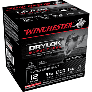 Winchester Drylok Super Steel 12 Gauge 3.50 1 9/16 oz 2 Shot XSM12L2 (Box)