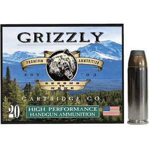 Grizzly .45 Long Colt +P 300gr Bonded Flat Point Ammo  (Box)