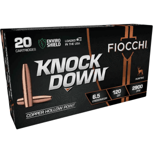 Fiocchi Knock Down 6.5 Creedmoor 120 Grain Hollow Point (Box)