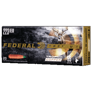 Federal Premium 223 Remington 55 Gr Trophy Copper (Box)