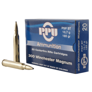 Ppu Standard Rifle 300 Win Mag 165 Grain Soft Point Boat-Tail (Box)