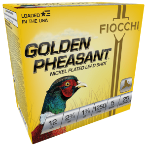 Fiocchi 12 Gauge 2.75 1-3/8 oz 5 Shot Nickel-Plated Lead 1250 fps (Box)