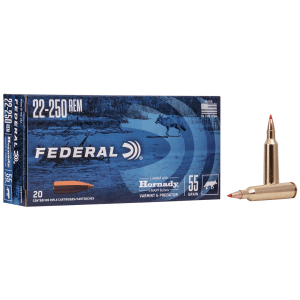 Federal 22250 Rem 55 Gr Hornady V-Max (Box)