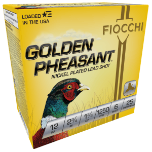 Fiocchi 12 Gauge 2.75 1-3/8 oz 6 Shot Nickel-Plated Lead 1250 fps (Box)