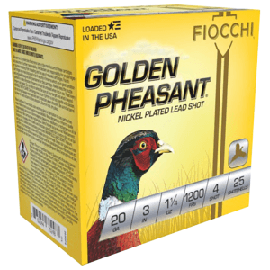 Fiocchi Golden Pheasant 20 Gauge 3 1 1/4 oz 4 Shot 203GP4 (Box)