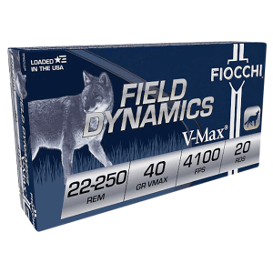 Fiocchi Field Dynamics 22-250 Rem 40 Grain Hornady V Max (Box)