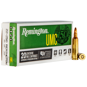 Remington Umc 22-250 Rem 45 Grain Jacket Hollow Point (Box)