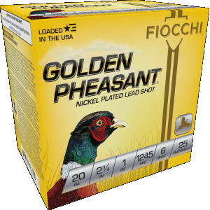 Fiocchi Golden Pheasant 20 Gauge 2.75 1 oz 6 Shot 20GP6 (Box)