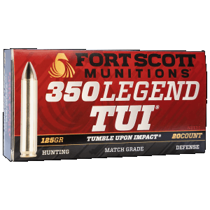 Fort Scott Munitions Tumble Upon Impact 350 Legend 125 Gr Solid Copper Spun (Box)