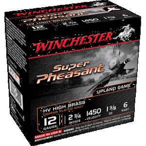 Winchester Super Pheasant 12 Gauge 2.75 1 3/8 oz 6 Shot X12PHV6 (Box)