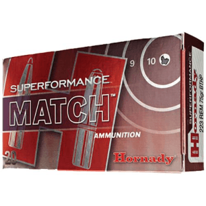 Hornady Superformance Match 223 Remington 75 Gr Hollow Point Boat-Tail (Box)