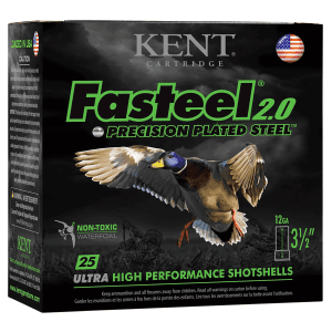 Kent Cartridge 12 Gauge 3 1-1/4 oz BB Shot/2 Shot (Box)