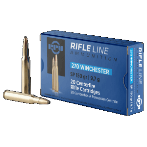 PPU Standard Rifle 270 Win 150 Gr Soft Point (Box)
