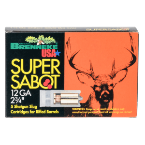 Brenneke Supersabot 12 Gauge 2.75 1 1/8 oz Sabot Slug SL122SUS (Box)