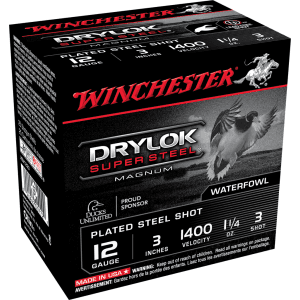 Winchester Drylok Super Steel 12 Gauge 3 1 1/4 oz 3 Shot XSV1233 (Box)