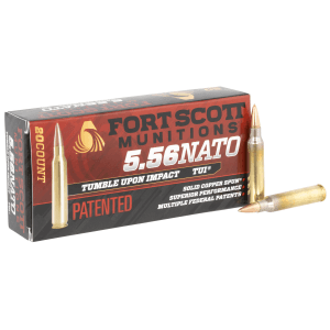 Fort Scott Munitions 5.56 55 Grain Solid Copper Spun TUI (Box)