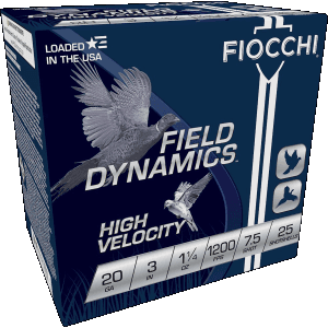 Fiocchi 20 Gauge 3 1-1/4 oz 7.5 Shot 1200 fps (Box)