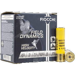 Fiocchi 20 Gauge 3 1-1/4 oz 8 Shot 1200 fps (Box)