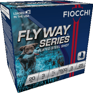 Fiocchi 20 Gauge 3 7/8 oz 3 Shot Steel 1500 fps (Box)