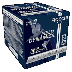 Fiocchi Field Dynamics 410 Gauge 3 11/16 oz 8 Shot 410HV8 (Box)
