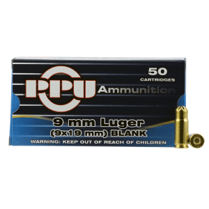 PPU 9mm Luger Blank 50 Rounds (Box)