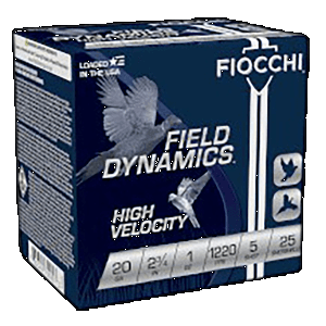 Fiocchi 20 Gauge 2.75 1 oz 5 Shot 1220 fps (Box)