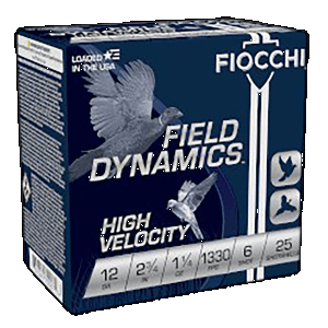 Fiocchi Field Dynamics 12 Gauge 2.75 1 1/4 oz 6 Shot 12HV6 (Box)
