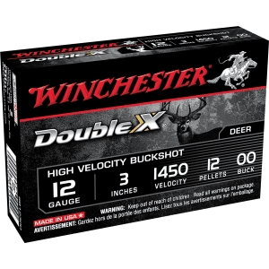 Winchester Double X 12 Gauge 3 12 Pellets 00 Buck SB12300 (Box)
