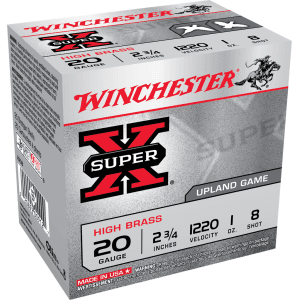 Winchester Super X 20 Gauge 2.75 1 oz 8 Shot X208 (Box)