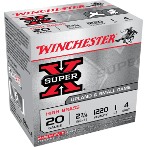 Winchester Super X 20 Gauge 2.75 1 oz 4 Shot X204 (Box)