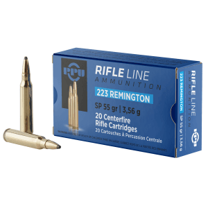 PPU Standard Rifle 223 Rem 55 Gr Soft Point (Box)
