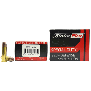Sinterfire Special Duty 38 Special 110 Grain Lead Free Frangible Hollow Point SF38110SD (Box)
