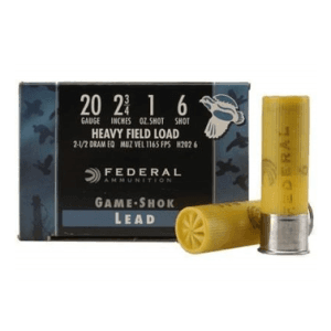 Federal Heavy Field 20 Gauge 2.75 1 oz 6 Shot (Box)