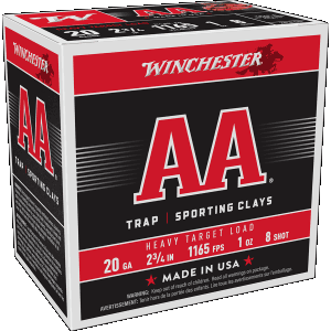 Winchester AA 20 Gauge 2.75 1 oz 8 Shot (Box)