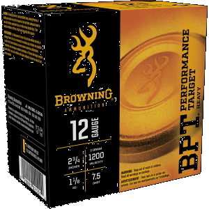 Browning BPT Performance Target Shells 12 Gauge 2.75 1 1/8oz 7.5 Shot (Box)