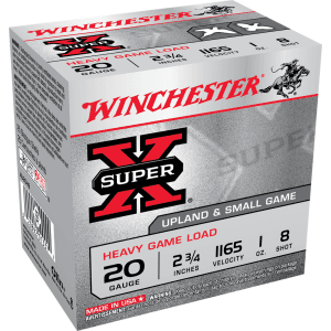 Winchester 20 Gauge 2.75 1 oz 8 Shot 1165 fps (Box)