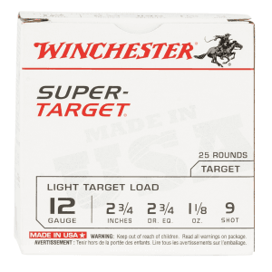 Winchester Super-Target 12 Gauge 2.75 1-1/8 oz 9 Shot (Box)