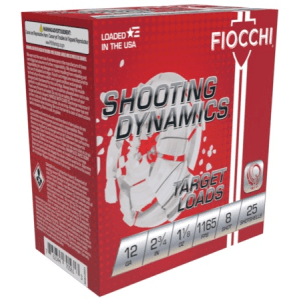 Fiocchi Shooting Dynamics 12 Gauge 2.75 1-1/8 oz 8 Shot (Box)