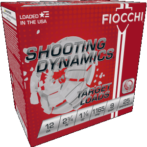 Fiocchi Shooting Dynamics 12 Gauge 2.75 1 1/8 oz 9 Shot 12SD18L9 (Box)