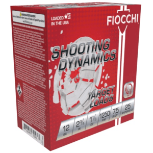 Fiocchi Shooting Dynamics 12 Gauge 2.75 1-1/8 oz 7.5 Shot (Box)