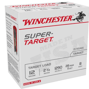 Winchester Super-target 12 Gauge 2.75 1 oz 8 Shot Ammo (Box)