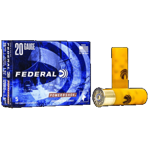 Federal Power-shok 20 Gauge 2.75 1 oz 3 Buck F2033B (Box)