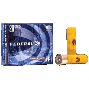 Federal Power-shok 20 Gauge 3 1 1/4 oz 2 Buck F2072B (Box)