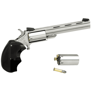 North American Arms(R) - NAA-MMC - Mini-Master 22 LR 4" Single Action 5 Stainless Black Revolver